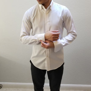 Uniqlo Men's White Dress Shirt XS Slim Fit